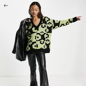 ASOS Design daisy v-neck sweater - US 4/6